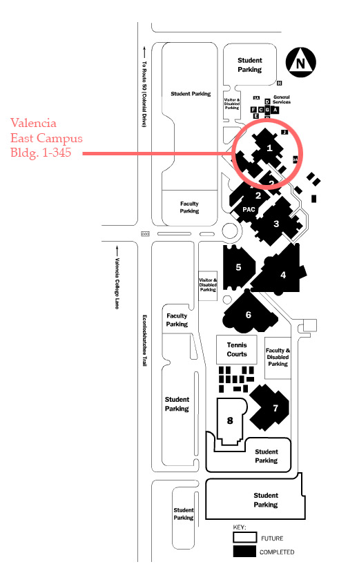 Valencia East Campus Map Color 2018 valencia-east-campus-map-color-2018